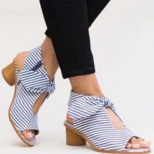 Bernardo (Anthropologie) Luna Striped Knotted Sandal Size 6